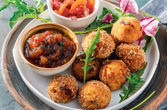 Cape Malay croquettes_with_spiced apple chutney