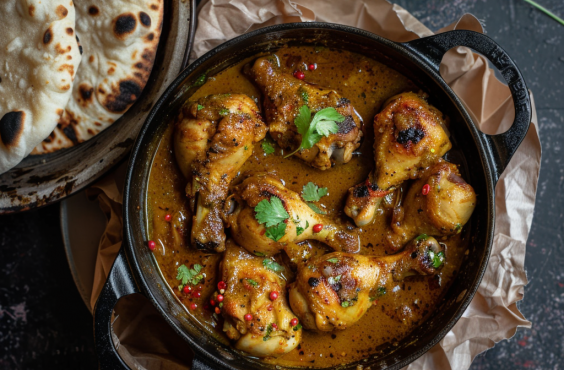 chicken stew with naan