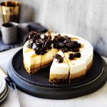 Caramel, spice & rum mousse cake