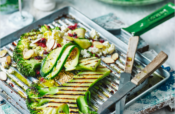 Braaied broccoli steaks with quinoa