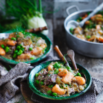 Pork and fennel ragù with sweet potato and goat’s cheese gnocchi