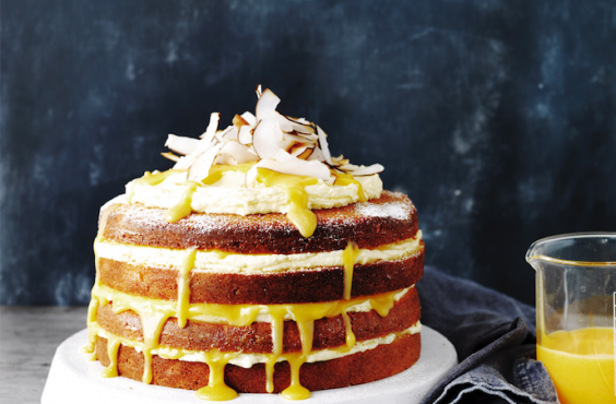 Coconut & lemon curd cake