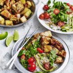 Honey tofu & pineapple with rice noodle salad