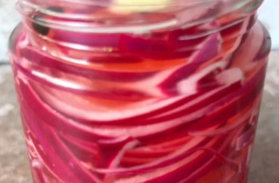 Pickled red onions