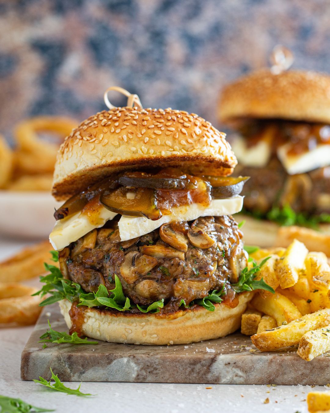 Venison mushroom blended burger